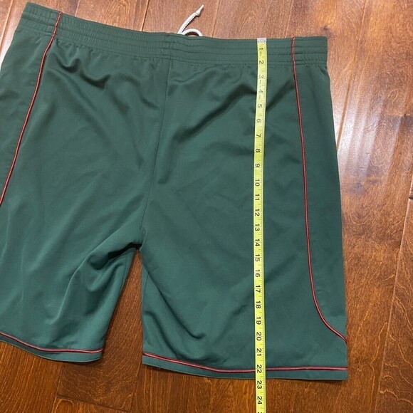 Adidas Milwaukee Bucks Y2K Basketball Workout Shorts Green Red Men's Size XLT - Picture 7 of 8